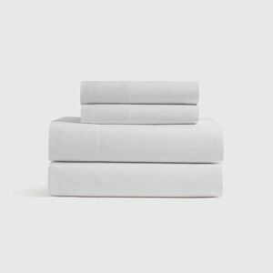 QUINCE Classic Organic Percale Sheet Set King White 6977